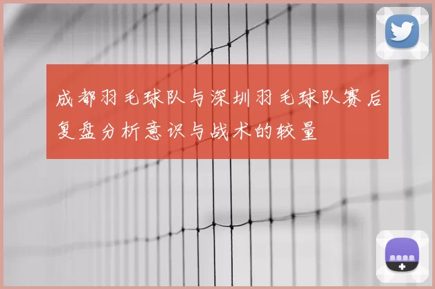 成都羽毛球队与深圳羽毛球队赛后复盘分析意识与战术的较量